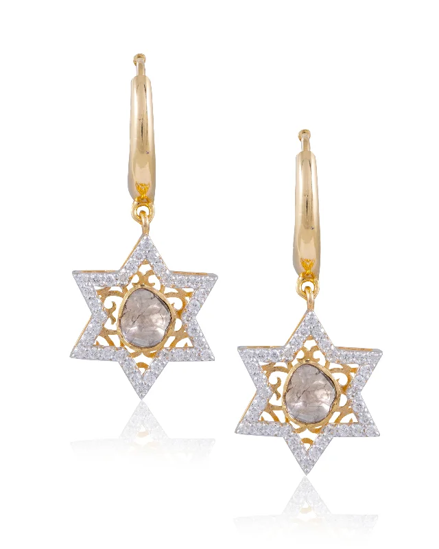 women's protective charm earrings-Shelia Polki And Diamond Earrings