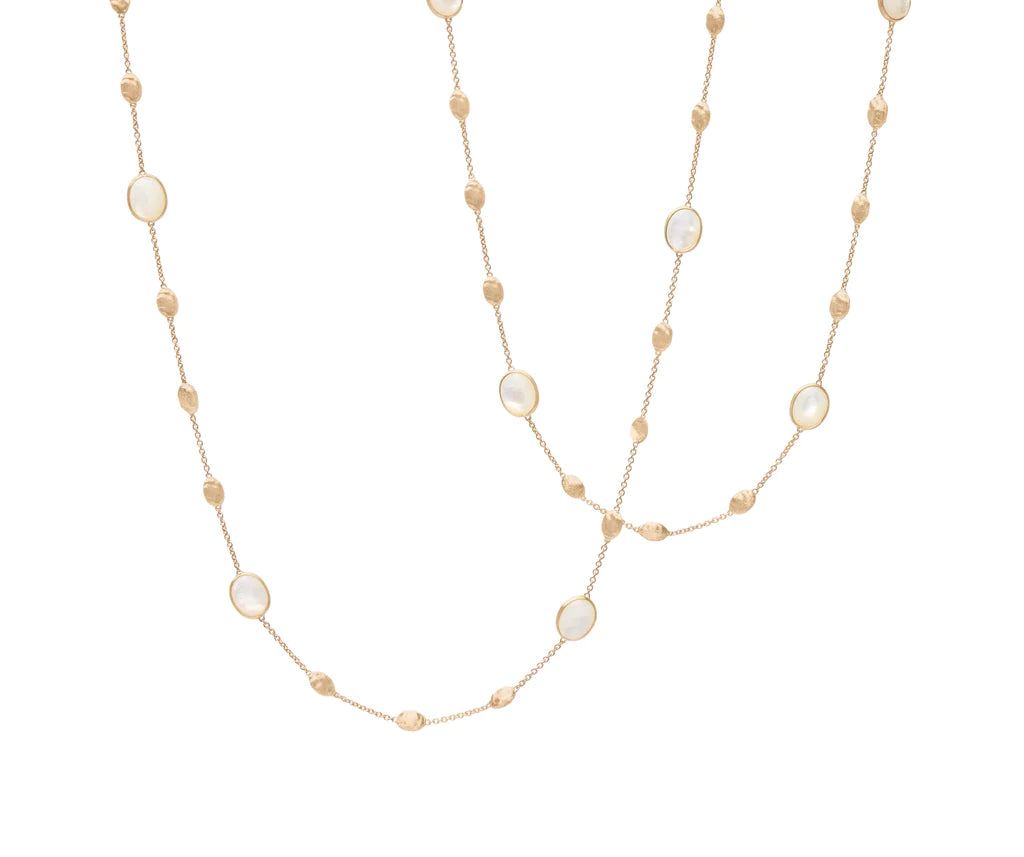 women's lightweight necklaces-Marco Bicego Siviglia Collection Yellow Gold and Mother of Pearl Necklace