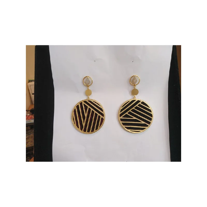 women's bold fashion earrings-VARNIKA ARORA Luxor Black Earrings