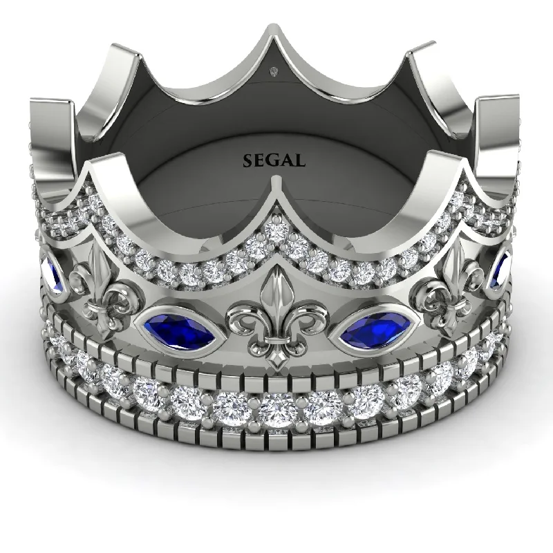 women's summer rings-Royal Diamond Crown Ring For Men - Harold No. 15