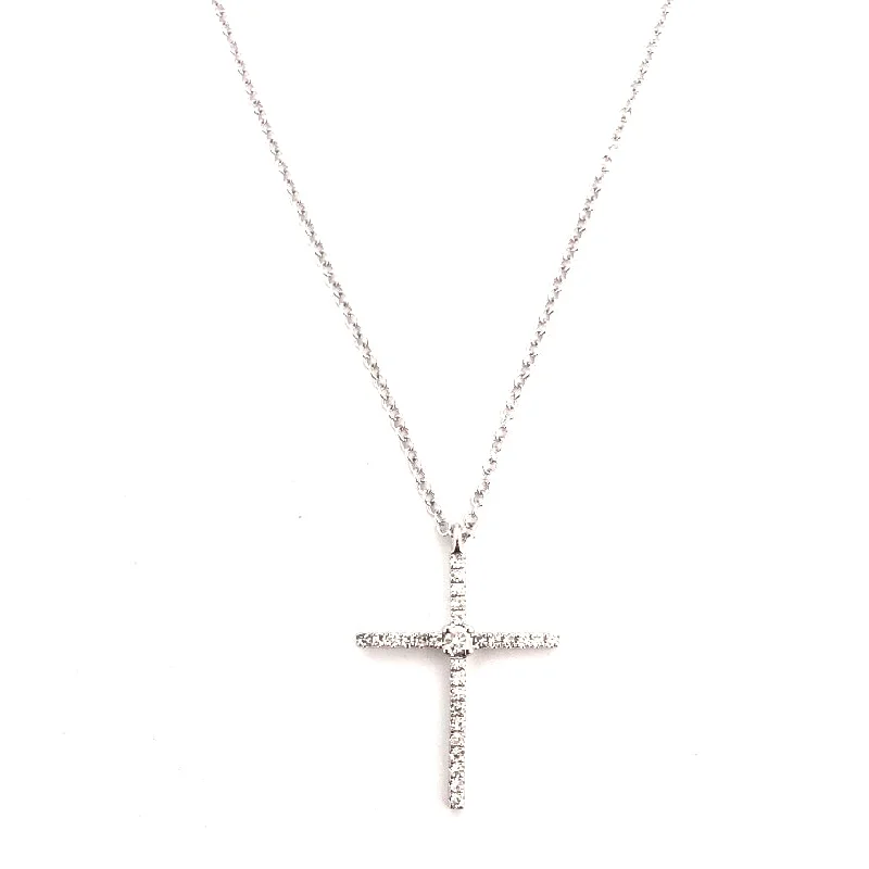 women's infinity necklaces-Venetti Diamond Cross Necklace