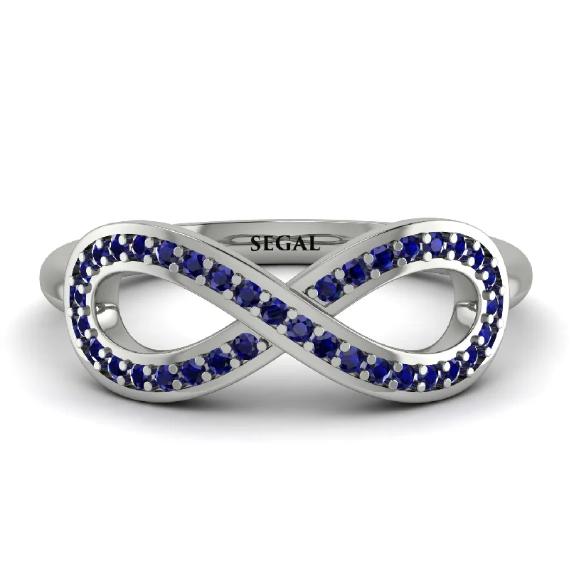 women's tribal rings-Infinity Sapphire Ring - Alexa No. 15