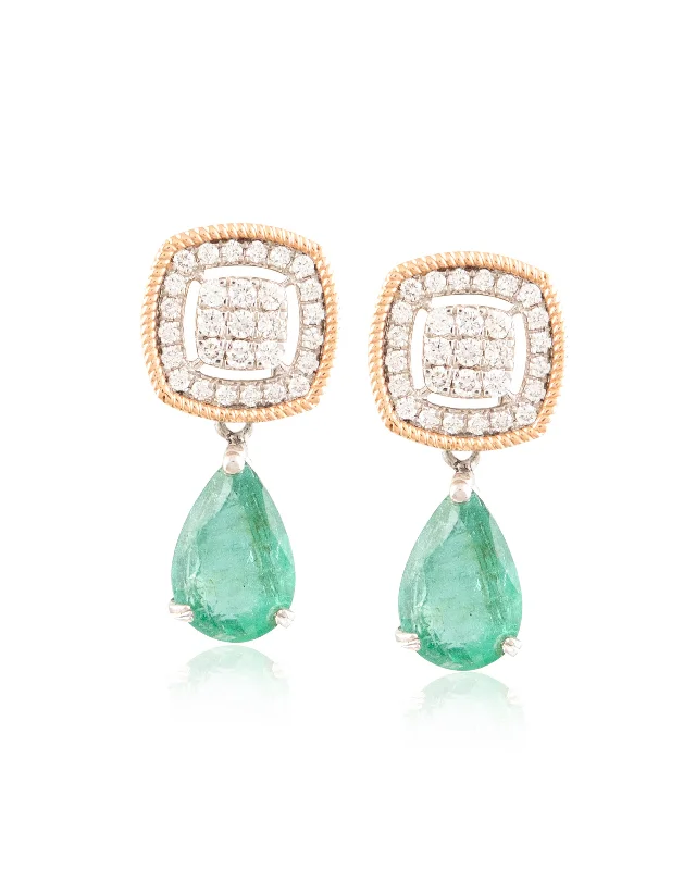 women's modern earrings-Diamond Earrings