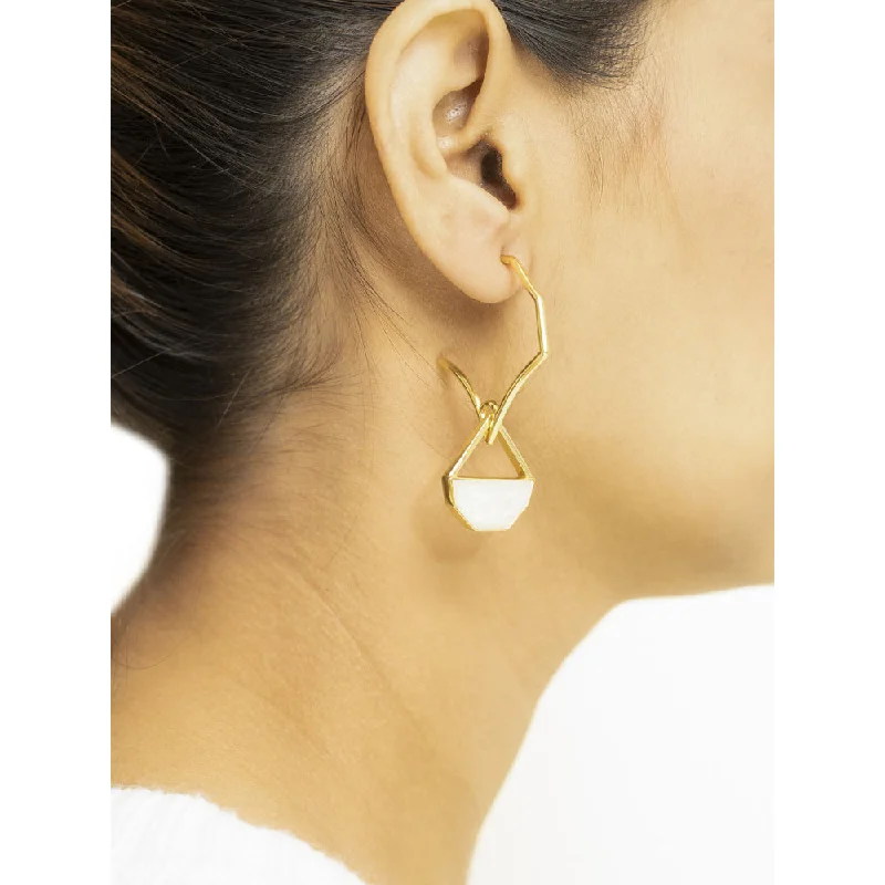 women's three-stone earrings-VARNIKA ARORA Frail Green Earrings