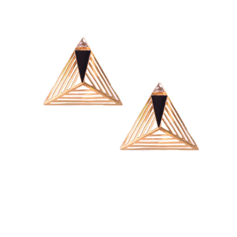 women's celestial planet earrings-VARNIKA ARORA Sphinx Black Earrings