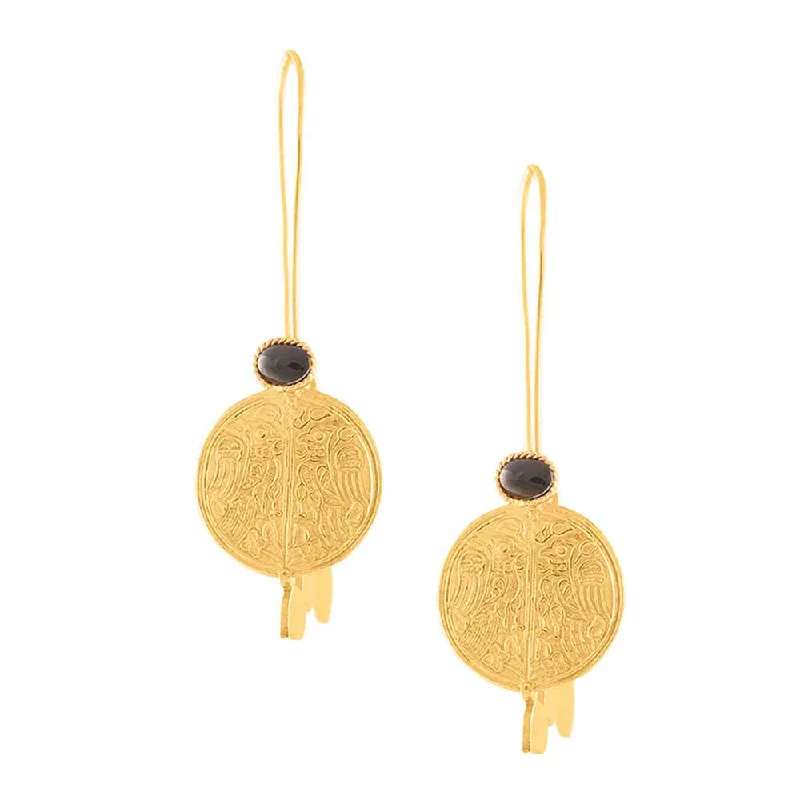 women's oversized earrings-Tanvi Garg Quinn Coin Earloops