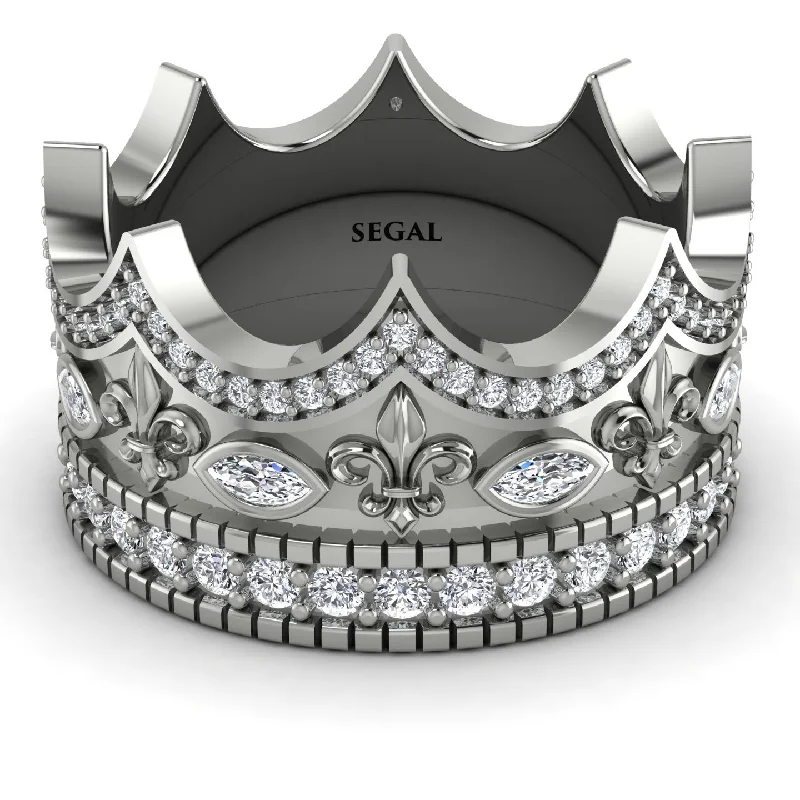 women's chic rings-Royal Diamond Crown Ring For Men - Harold No. 3