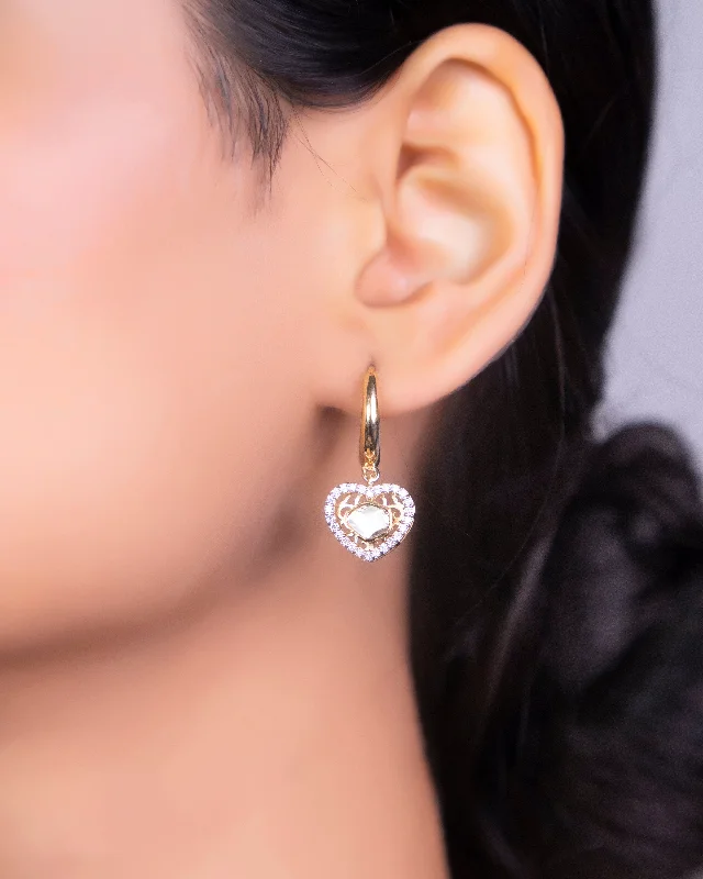 women's Western earrings-Myrna Polki And Diamond Earrings