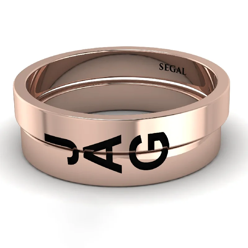 women's summer rings-2 Bands Turning Into One - Gabrielle No. 2