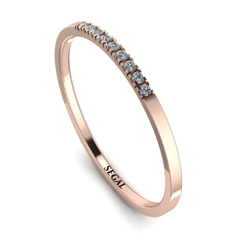 women's magnetic rings-Thin Eternity Diamond Band - Daisy No. 2