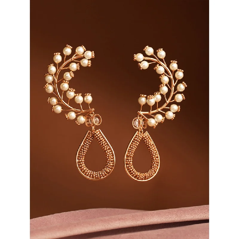 women's delicate earrings-Suhani Pittie High Noon Pearl Drop Earrings