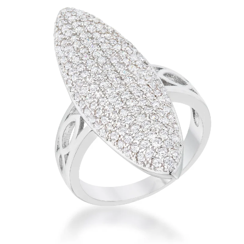 women's spiritual rings-Bella Contemporary  CZ Cluster Cocktail Ring | 2.3ct