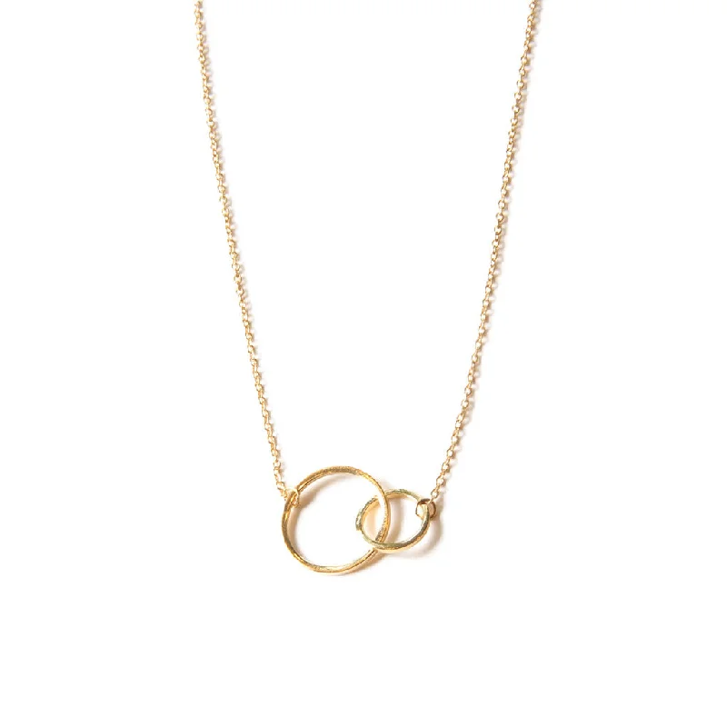 women's sleek and modern necklaces-Interlocking Circles Necklace