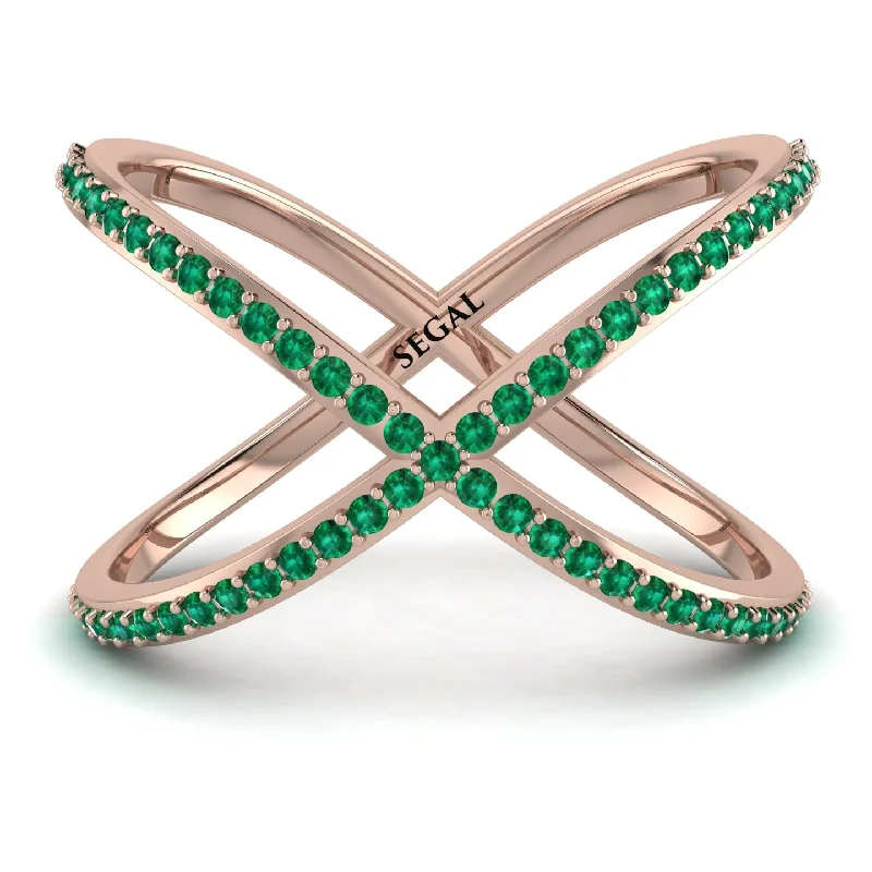 women's water-resistant rings-X Emerald Ring - Emery No. 5