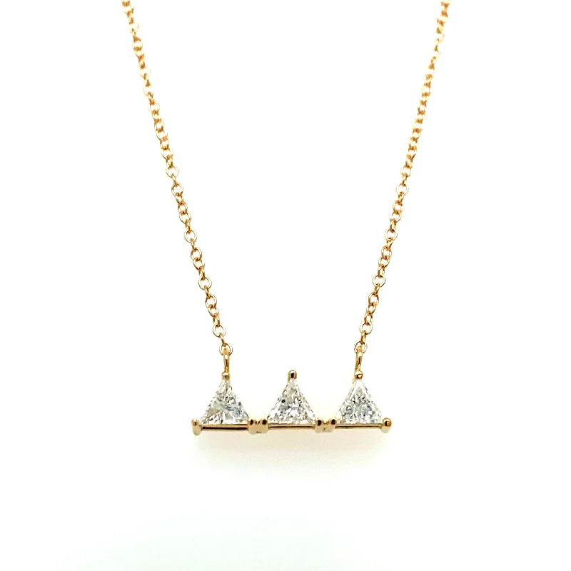 women's luxury designer necklaces-Custom Tri Delta Diamond Necklace