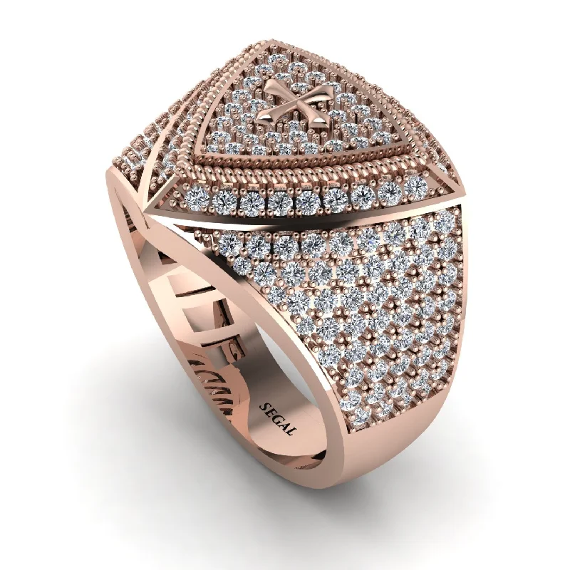 women's personalized rings-Diamond Men Signet Ring - Roger No. 5