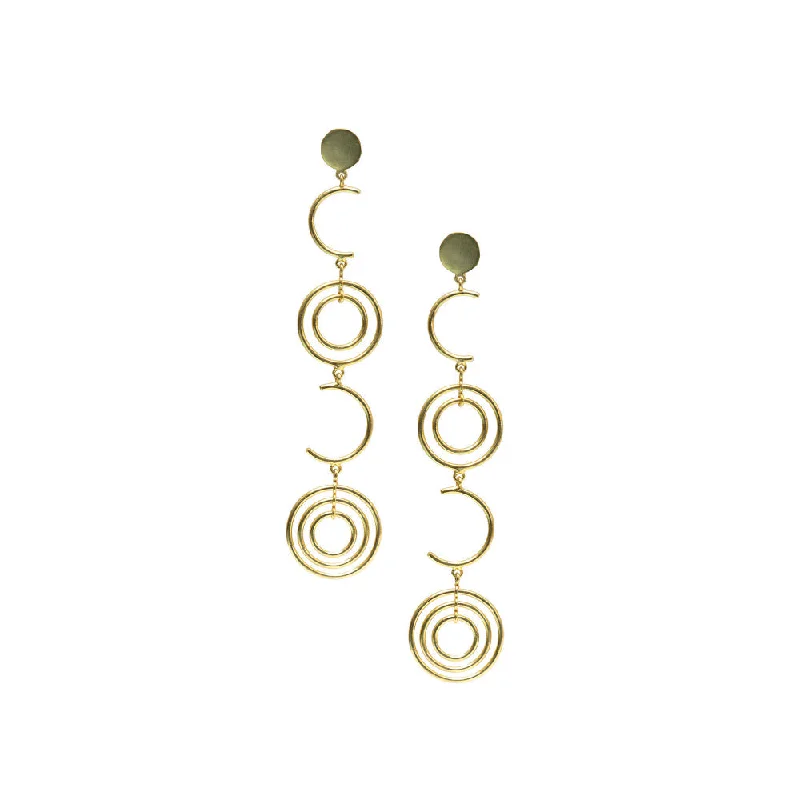 women's moon earrings-VARNIKA ARORA Girga Golden Earrings