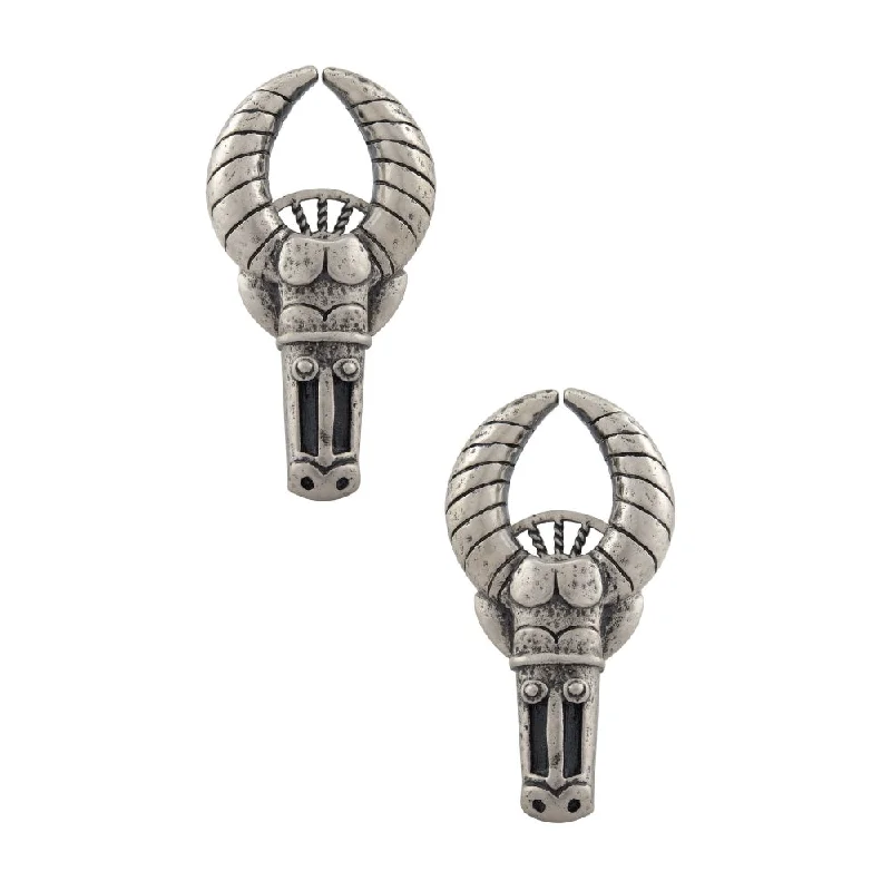 women's Western earrings-Masaba Silver Brass Earrings