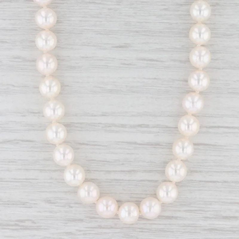 women's custom-made necklaces-Pascal Saltwater Cultured Pearl Strand Necklace 18k Gold 15.25”