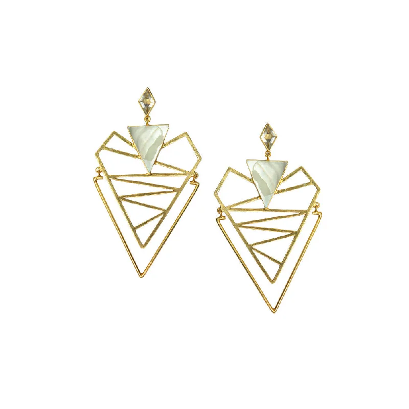 women's cubic zirconia earrings-VARNIKA ARORA Quseer White Earrings