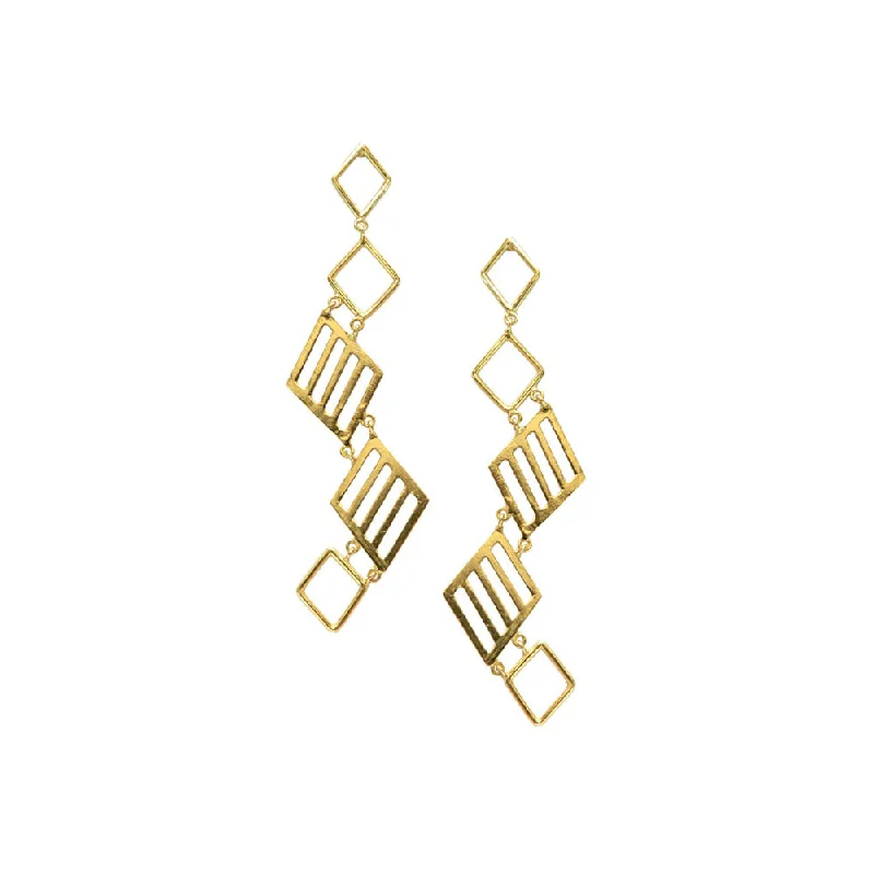 women's stud earrings-VARNIKA ARORA Banha Golden Earrings