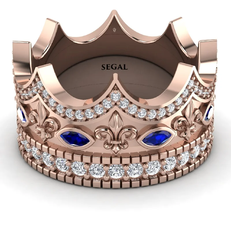 women's modern rings-Royal Diamond Crown Ring For Men - Harold No. 14