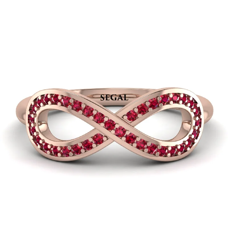 women's butterfly rings-Infinity Ruby Ring - Alexa No. 11