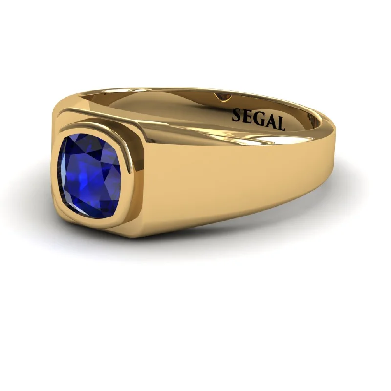 women's casual rings-Gabriel's Pinkie Sapphire Ring For Men