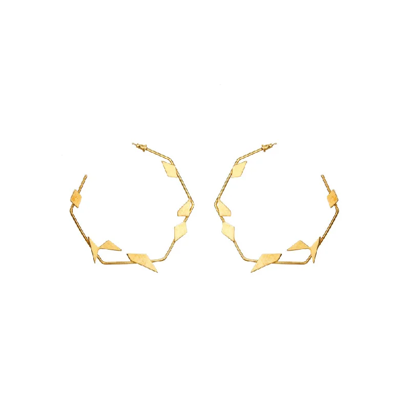 women's lightweight earrings-VARNIKA ARORA Lucid Golden Hoops