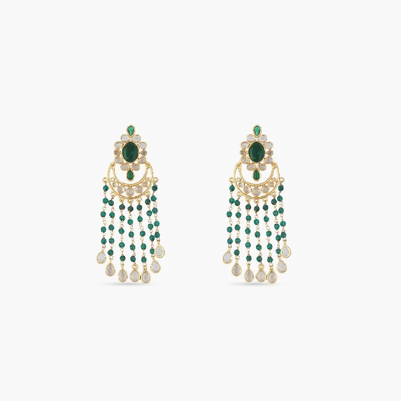 women's infinity earrings-Classic Beads Chandbali Earrings