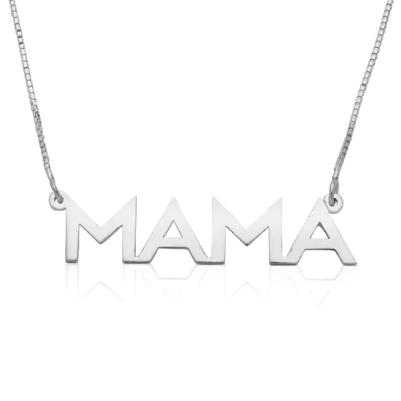 women's elegant necklaces-Better Jewelry Personalized .925 Sterling Silver Sleek Block Name Necklace (MADE IN USA)