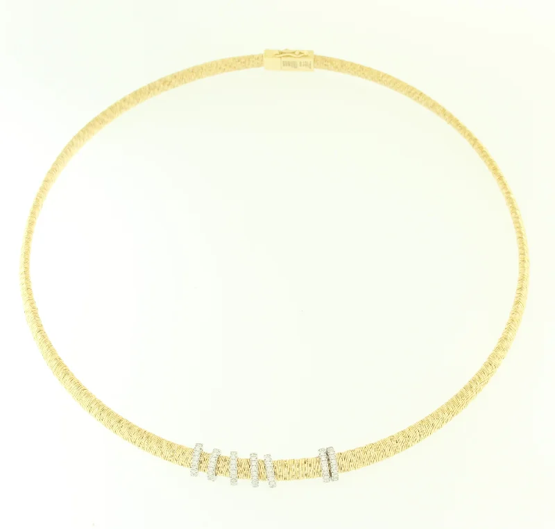 women's simple elegant necklaces-Piero Milano GOA Gold & Diamond Necklace