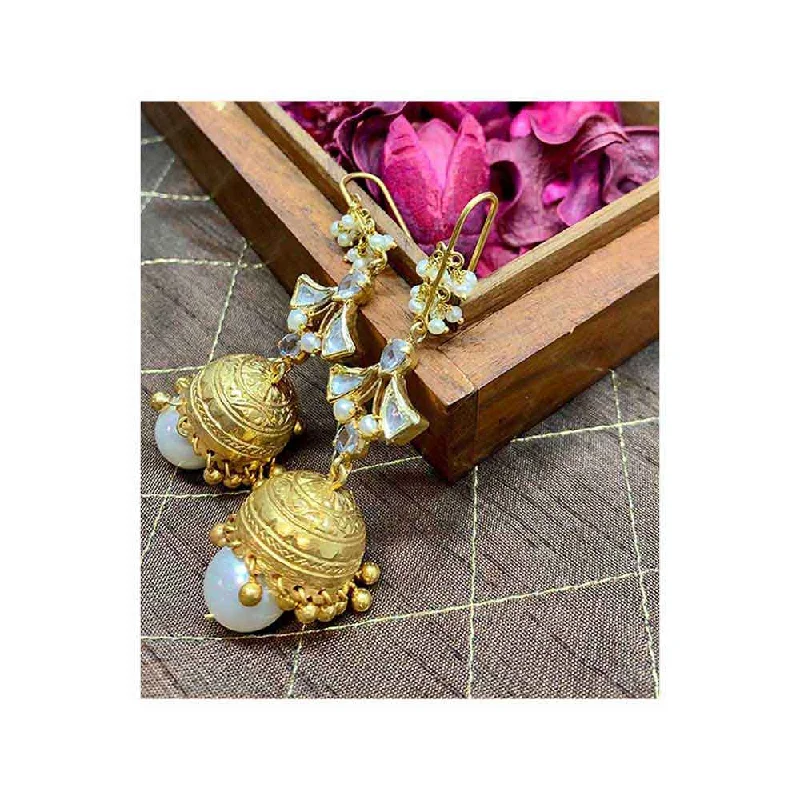 women's moon earrings-Tanvi Garg Iconic Imperial Jhumki