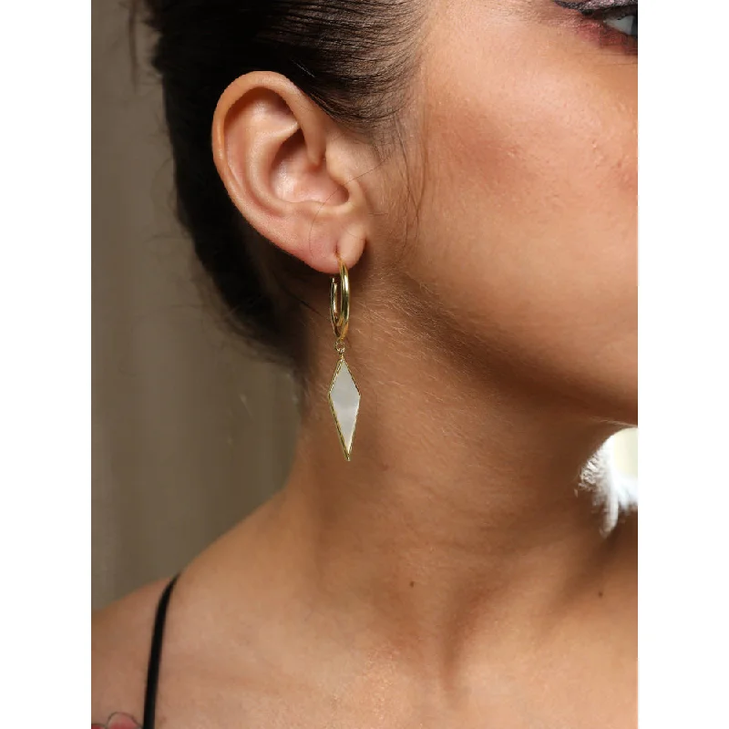 women's cartoon-themed earrings-VARNIKA ARORA Kairo Statement Earrings - White