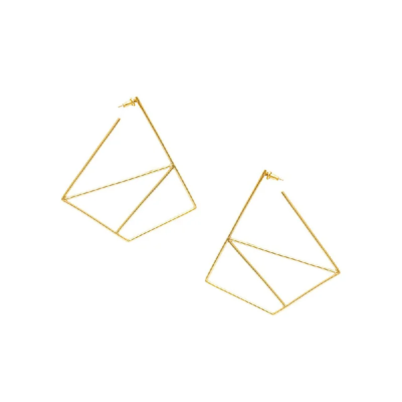 women's wood earrings-VARNIKA ARORA Hiera Golden Earrings