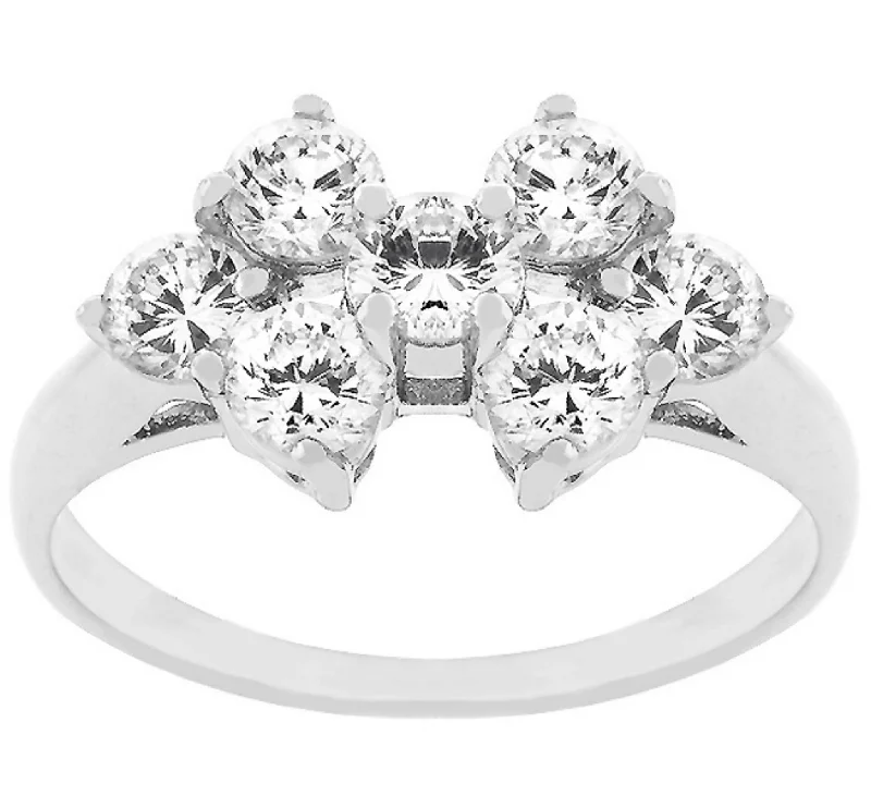 women's lucky charm rings-Kacie Round CZ Cluster Fashion Ring | 2ct