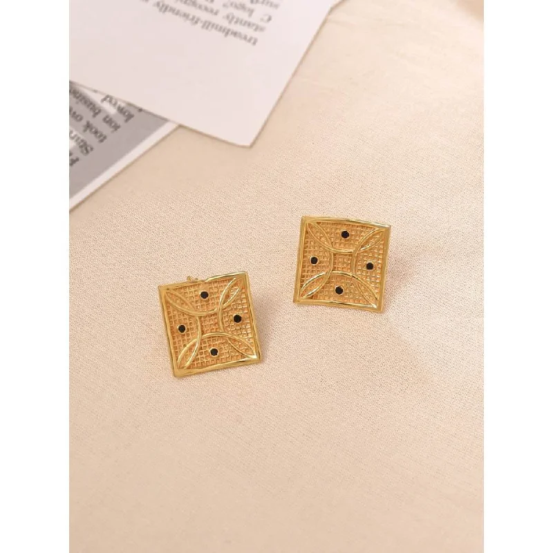 women's moon earrings-Zurooh Minimal Gold Studs