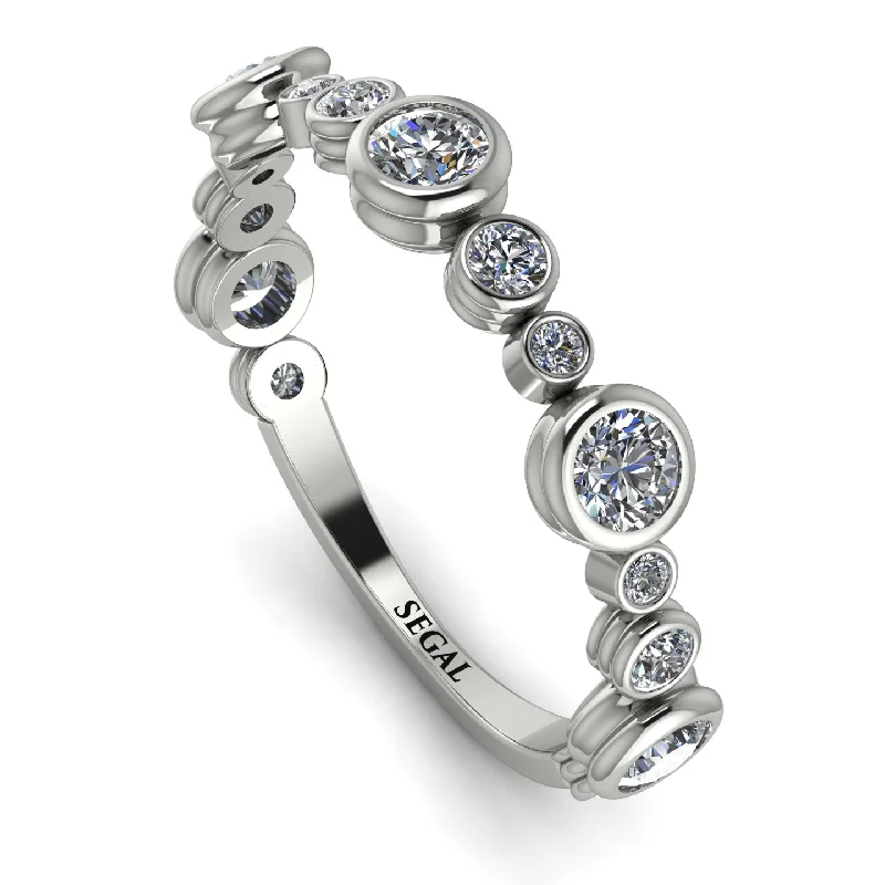 women's birth month rings-Bezel Diamond Eternity Band - Valeria No. 3