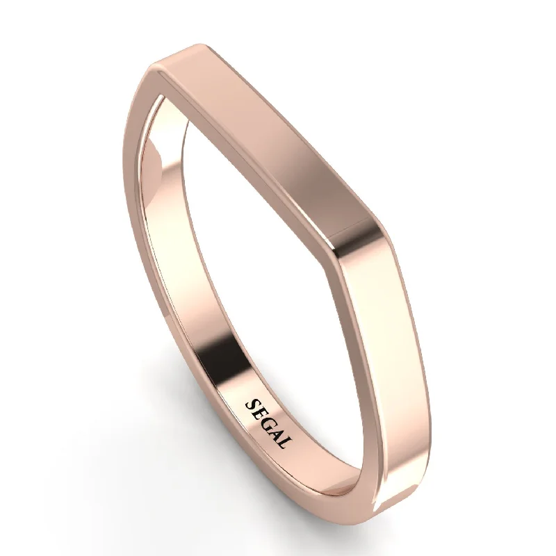 women's dainty rings-Geometric Ring Rose Gold - Ryleigh No. 2