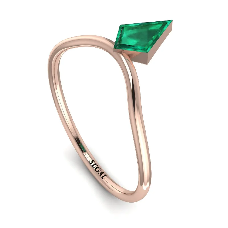 women's bold statement rings-Kite Stepcut Emerald Ring - Leila No. 5