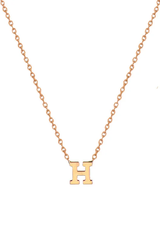 women's layering necklaces-14K Gold Initial Necklace