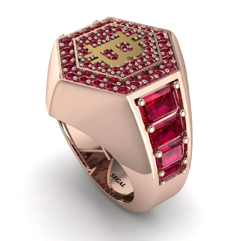 women's luxury designer rings-Bitcoin Ruby Signet Ring - Axel No. 29