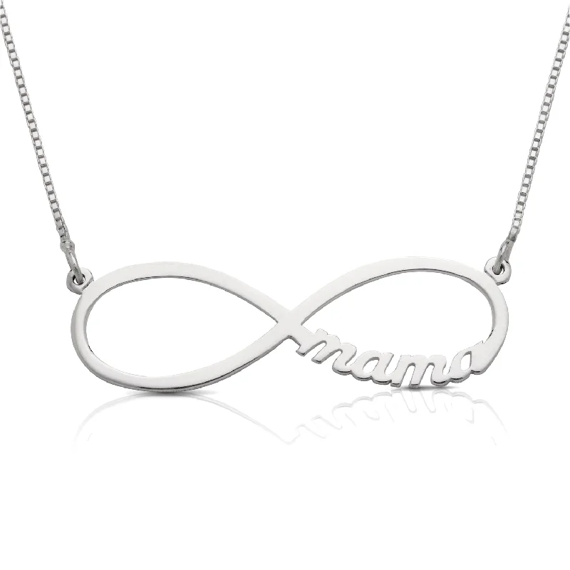 women's minimalist necklaces-Better Jewelry Personalized .925 Sterling Silver Infinity Sign Name Necklace (MADE IN USA)