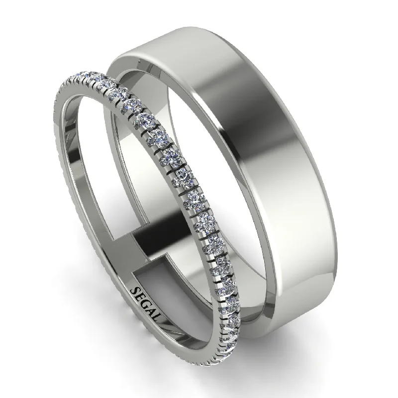 women's winter rings-Golden Ratio Diamond Band - Isabel No. 3