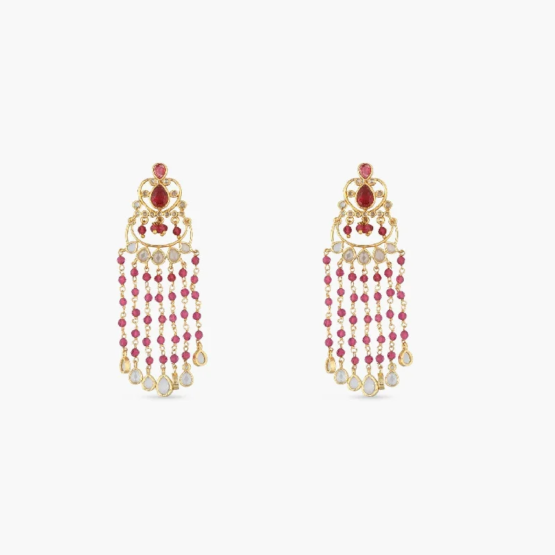 women's vintage earrings-Classic Beads Drop Earrings