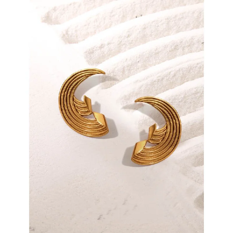 women's vintage earrings-Suhani Pittie Gold 22k Gold Plated Earrings