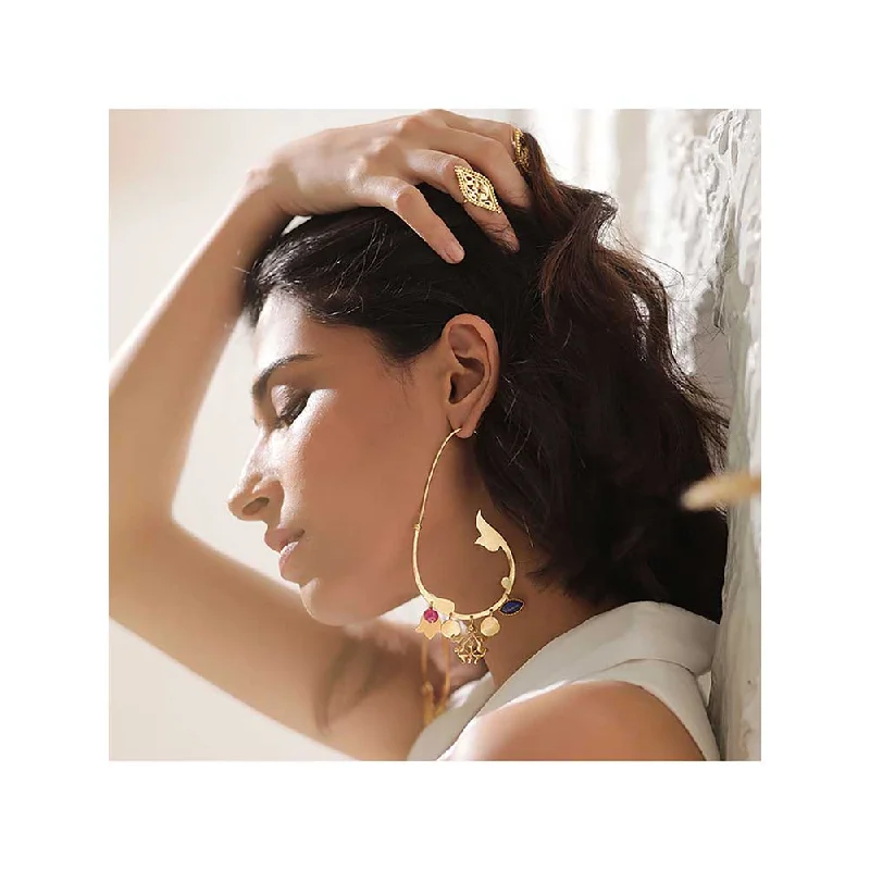 women's infinity earrings-Tanvi Garg Modine Trinklet Earrings