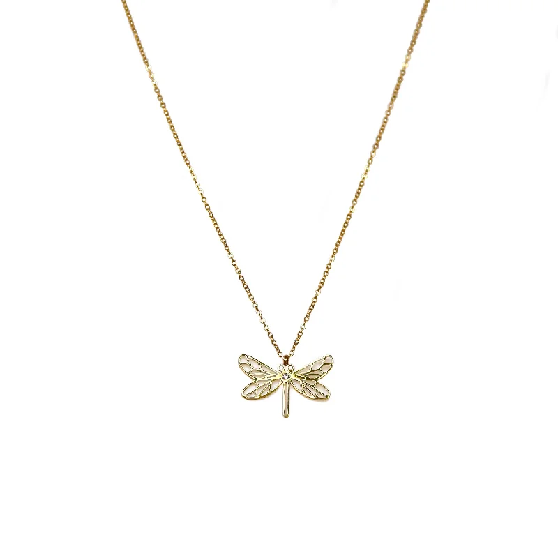 women's matching couple necklaces-Dragonfly Necklace