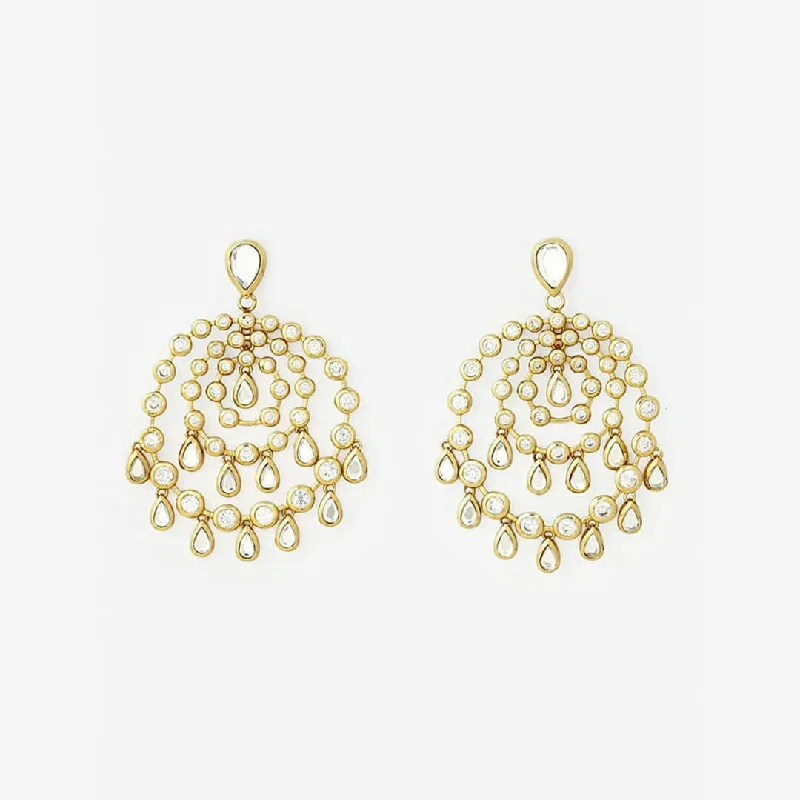 women's oversized earrings-Pyramid Mirror Allure Earring