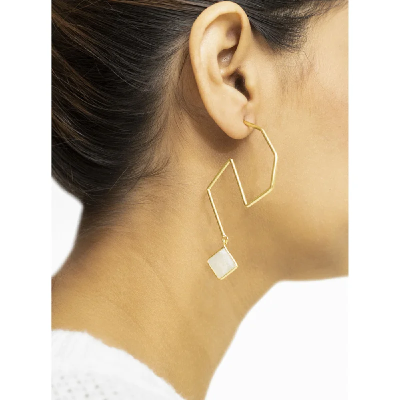 women's solitaire earrings-VARNIKA ARORA Austere Black Earrings